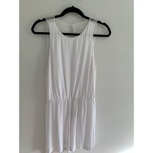 NWT • Alice + Olivia White Lace Romper